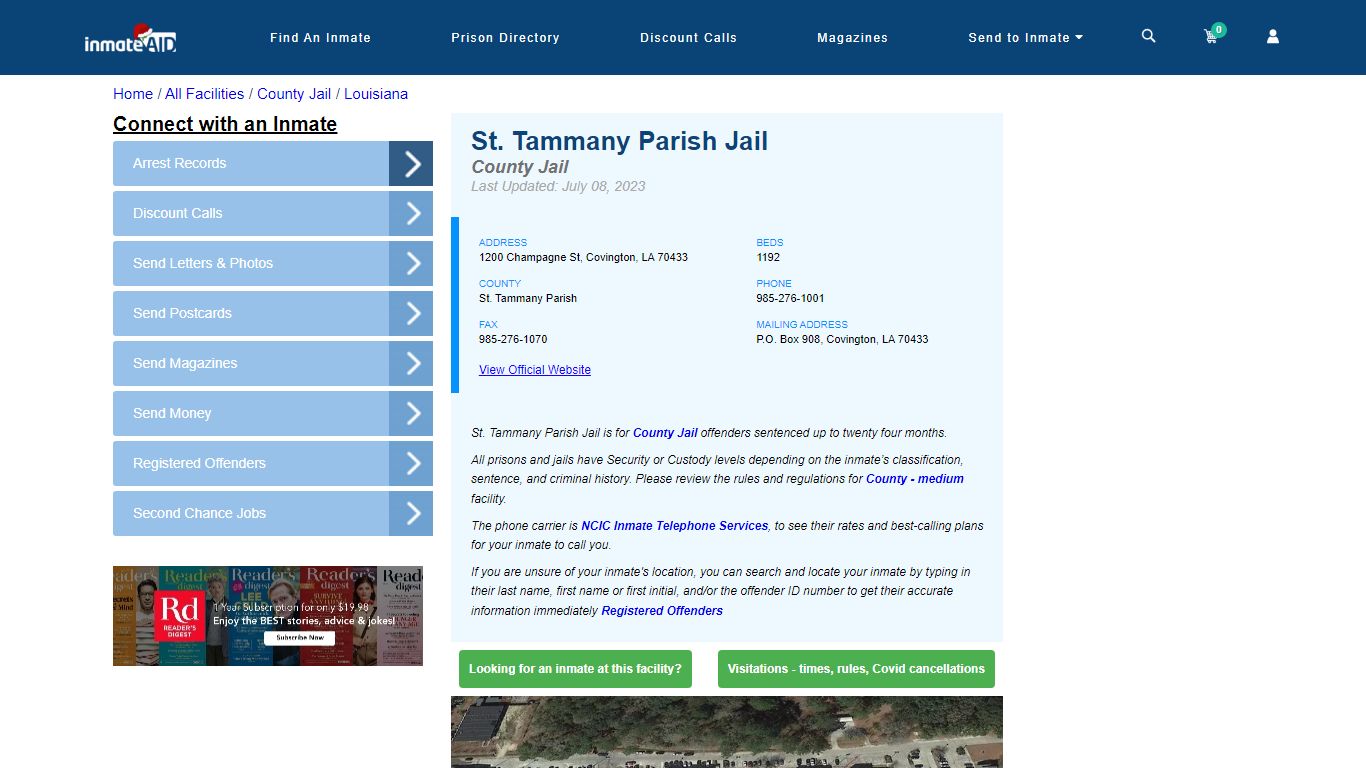 St. Tammany Parish Jail - Inmate Locator - Covington, LA